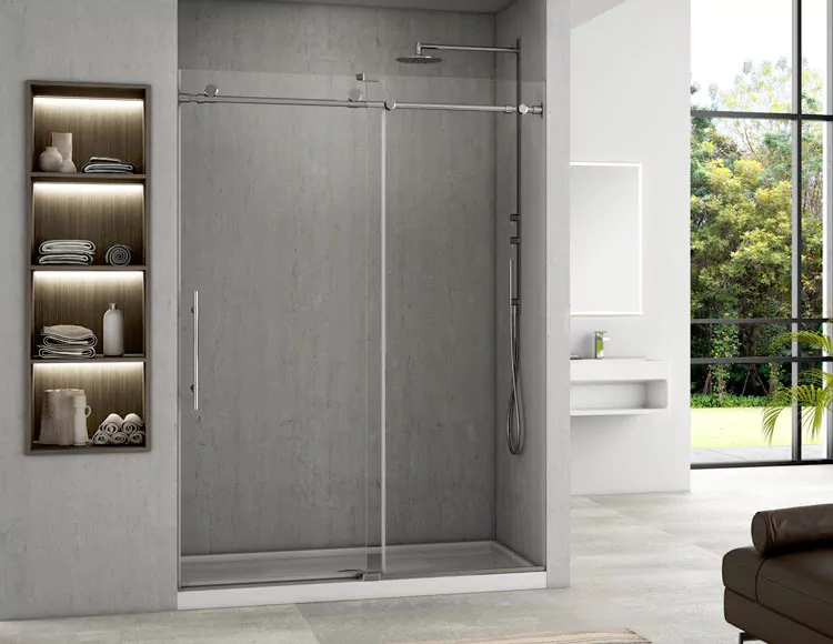 Fleurco K2A57-35-40 SELECT K2 In-line Shower Door Polished Stainless