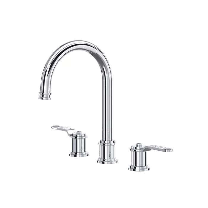 Rohl Perrin And Rowe U.AR08D3HTAPC Armstrong Widespread Bathroom Faucet With C-Spout
