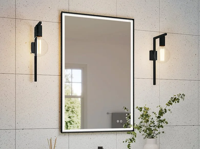 Fleurco Artus MFA2436-33 Framed LED Mirror With Defog And Light