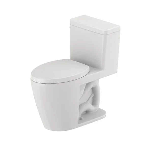 Duravit 205101AAU3 D-Neo 1.28 GPF Single Flush Rimless One Piece Toilet
