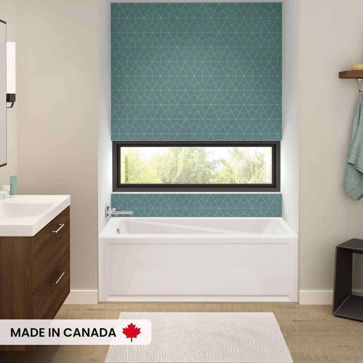 Maax Exhibit 6032 IFS AFR Acrylic Alcove Bathtub in White