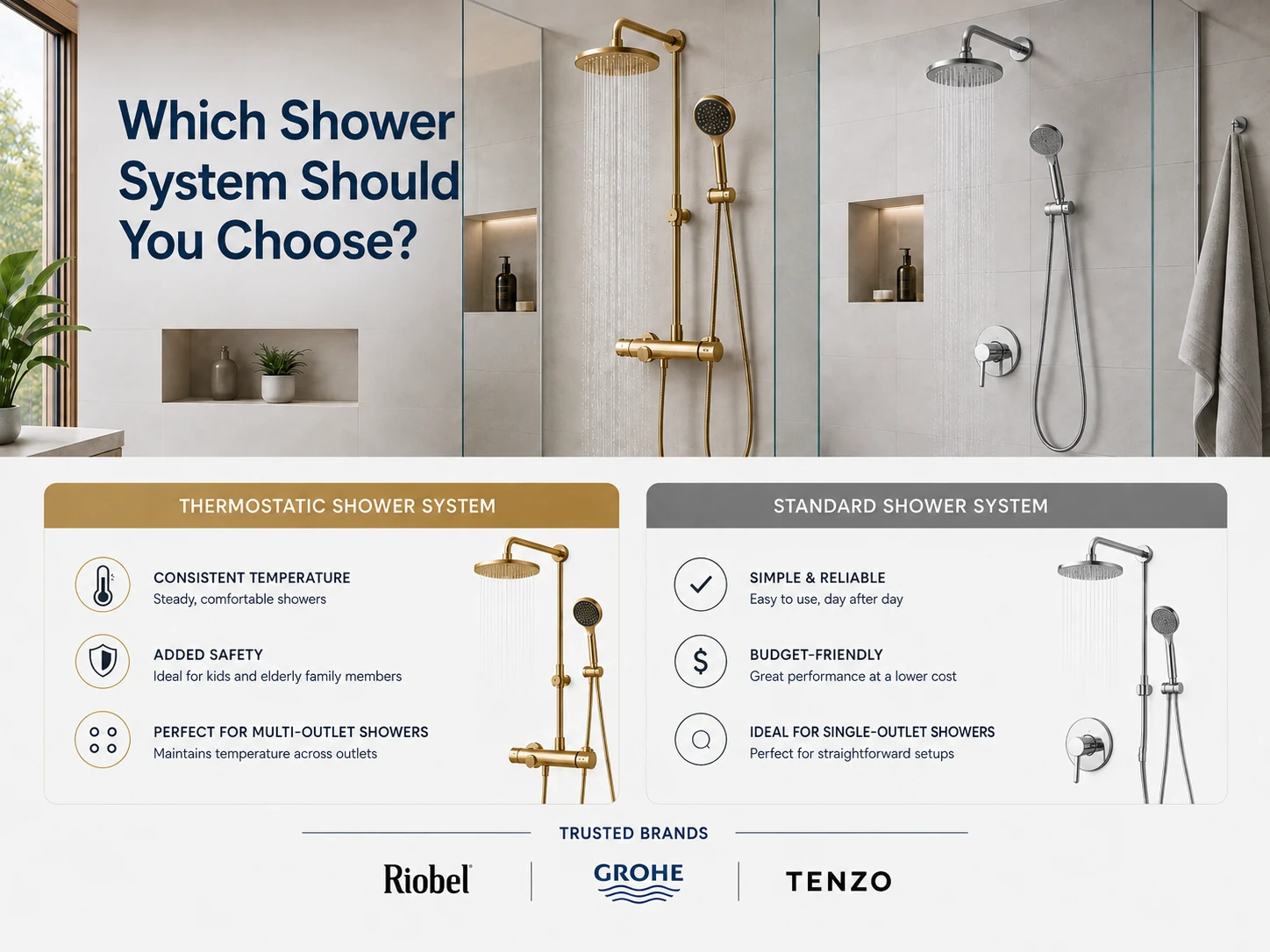 Thermostatic or Standard Shower: Which Is Right for You?