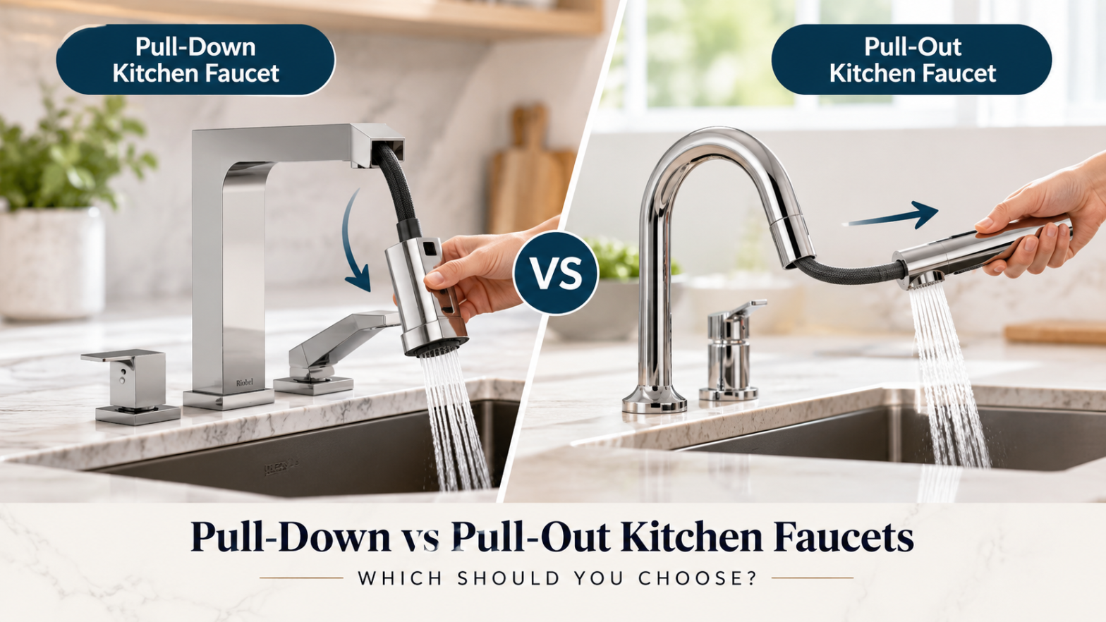 Pull-Down vs Pull-Out Kitchen Faucets